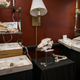 A makeshift store inside a motel room selling animal skeletons and fossils at one of the Gem Show’s many locations across Tucson.